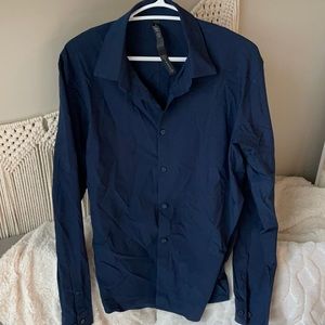 Lululemon men’s dress shirt navy blue large